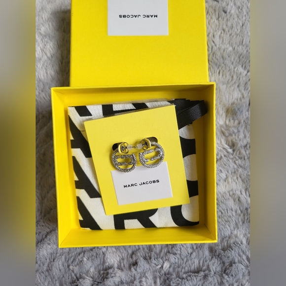 Marc Jacobs Small Pave Hoops - Picture 2 of 12